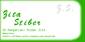 zita stiber business card